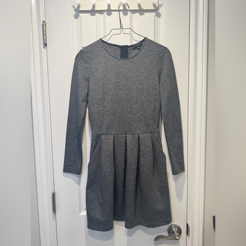 Aritzia Talula Tartine Heather Gray Long Sleeve Dress with POCKETS!!!